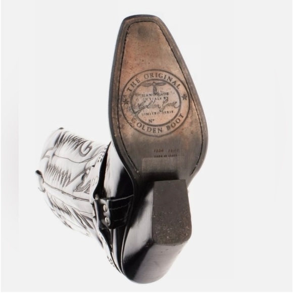 ☀️✨🧿🔥GOLDEN Goose Deluxe Limited Edition Tall Cowboy Boots Size 38🔥🔥🌞 - Picture 9 of 16